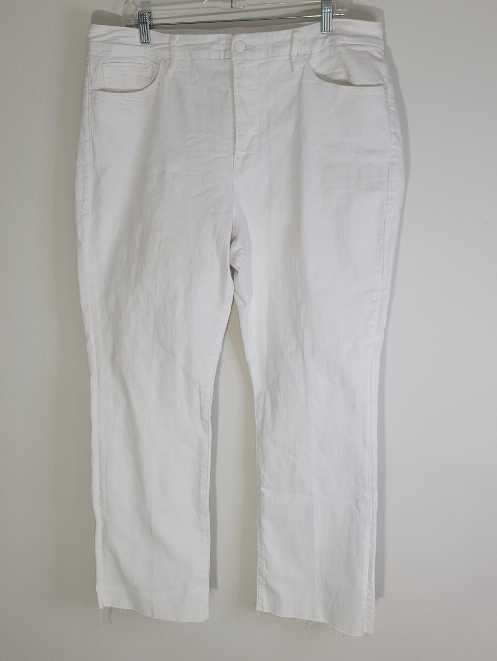 GOOD AMERICAN WOMEN SIZE 18 White Straight-Leg Pants